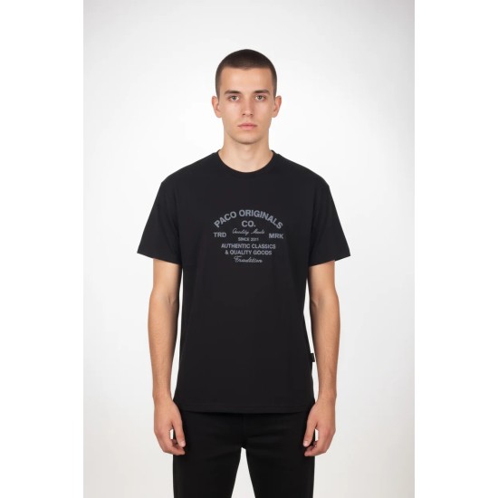 Ανδρικό T-shirt PACO&CO 2631052 BLACK PLUS SIZE