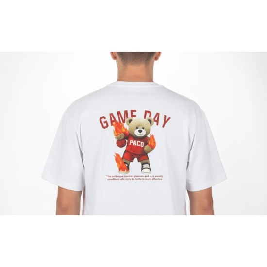 PACO&CO 2631063-1 WHITE BEAR T-SHIRT Oversized 