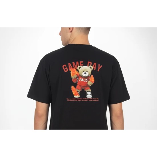PACO&CO 2631063-1 BLACK BEAR T-SHIRT Oversized 