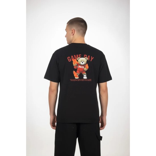 PACO&CO 2631063-1 BLACK BEAR T-SHIRT Oversized 