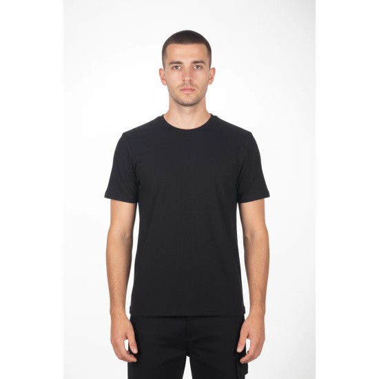 Ανδρικό T-shirt PACO&CO 2631090 BLACK T-shirt - πικέ