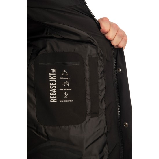 REBASE 242RJK-2003 BLACK Jackets Parka 