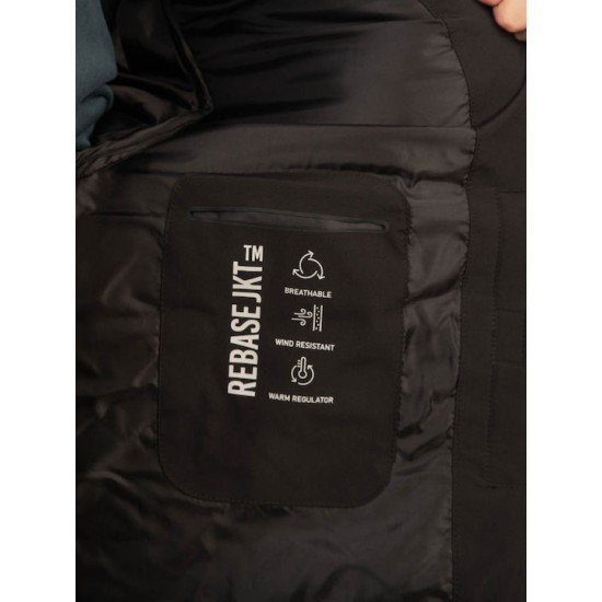 Ανδρικό puffer μπουφάν REBASE 242RJK-2004 BLACK