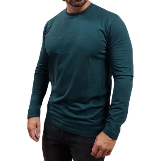 REBASE 242-RTS-9002 DEEP TEAL Ανδρική μακρυμάνικη μπλούζα
