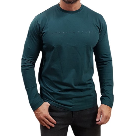 REBASE 242-RTS-9002 DEEP TEAL Ανδρική μακρυμάνικη μπλούζα