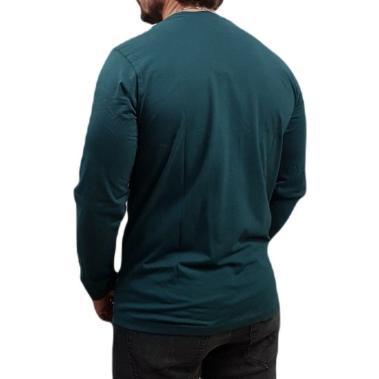 REBASE 242-RTS-9002 DEEP TEAL Ανδρική μακρυμάνικη μπλούζα