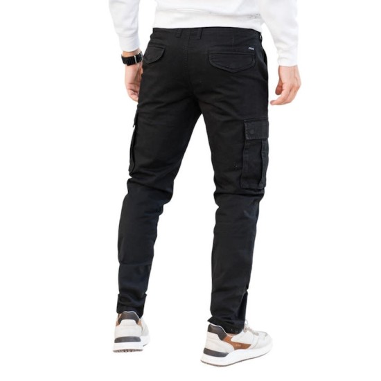 REBASE 242RCCP-4001 BLACK Ανδρικό cargo παντελόνι