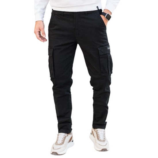 REBASE 242RCCP-4001 BLACK Ανδρικό cargo παντελόνι