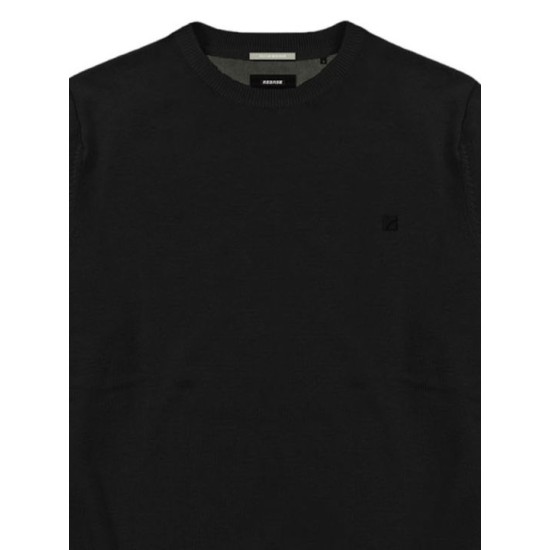 REBASE 242RKNIT-8000 BLACK Πουλόβερ 