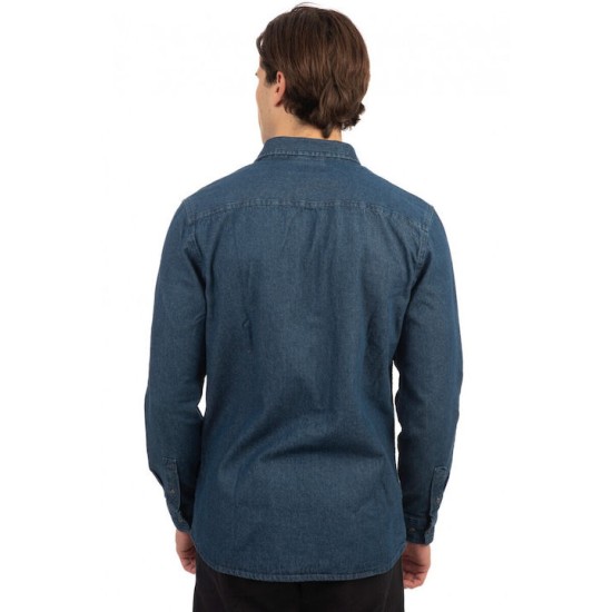 REBASE 242RDS-5000 DENIM BLUE Πουκάμισο Βαμβακερό