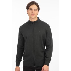 Ανδρική ζακέτα 242RKNIT-8005 FOREST GREEN Knit Full-Zip