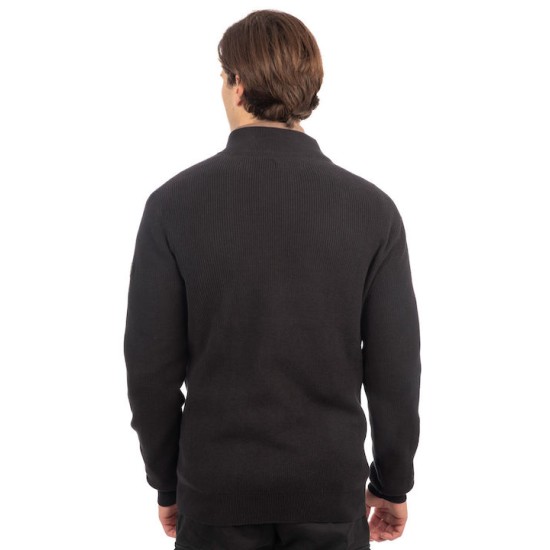 Ανδρική ζακέτα 242RKNIT-8005 BLACK Knit Full-Zip