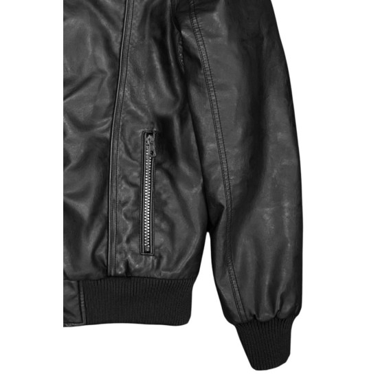 REBASE 252RLJK-2054 BLACK Δερμάτινο Bomber Jacket REBASE 252RLJK-2054 BLACK Δερμάτινο Bomber Jacket