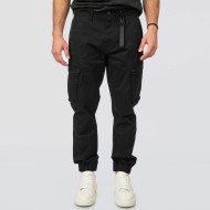REBASE 252RCCP-4050 BLACK Cargo παντελόνι με λάστιχο 