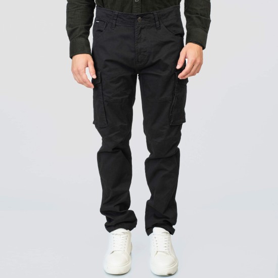 REBASE 252RCCP-4053 BLACK Ανδρικό cargo παντελόνι 