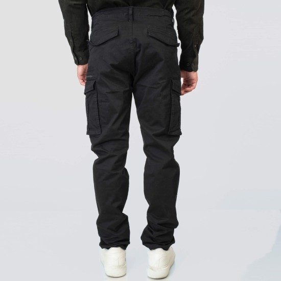 REBASE 252RCCP-4053 BLACK Ανδρικό cargo παντελόνι 