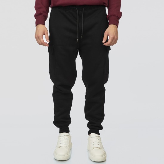 REBASE 252RPAN-6022 BLACK Φόρμα cargo Relaxed Fit