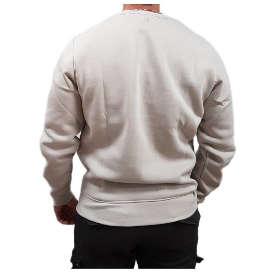 Ανδρικό hoodie REBASE 252RTOP-1053 ICE GREY με 3D τύπωμα