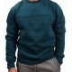Ανδρικό hoodie REBASE 252RTOP-1053 DEEP TEAL με 3D τύπωμα