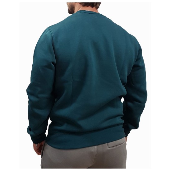 Ανδρικό hoodie REBASE 252RTOP-1053 DEEP TEAL με 3D τύπωμα