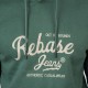 REBASE 252RTOP-1049 MOSS GREEN Φούτερ με κουκούλα 