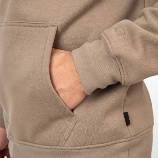 REBASE 252RTOP-1049 DK BEIGE Φούτερ με κουκούλα 