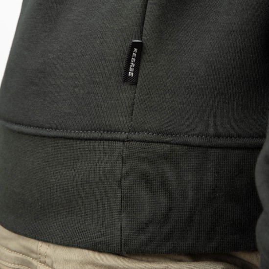 Ανδρικό hoodie REBASE 252RTOP-1066 FOREST GREEN με Λογότυπο