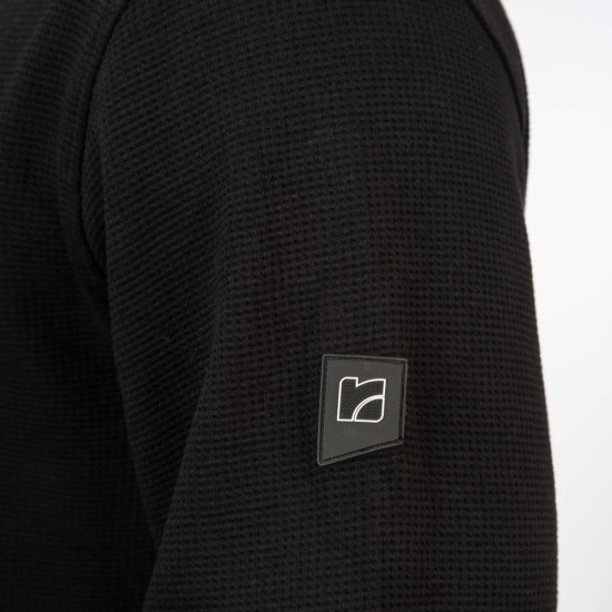 REBASE 252RKNIT-1067 PURE BLACK Μπλούζα πικέ