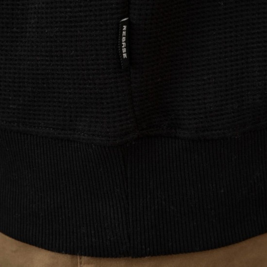 REBASE 252RKNIT-1067 PURE BLACK Μπλούζα πικέ