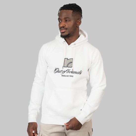 REBASE 252RTOP-1069 OFF WHITE Φούτερ με κουκούλα 