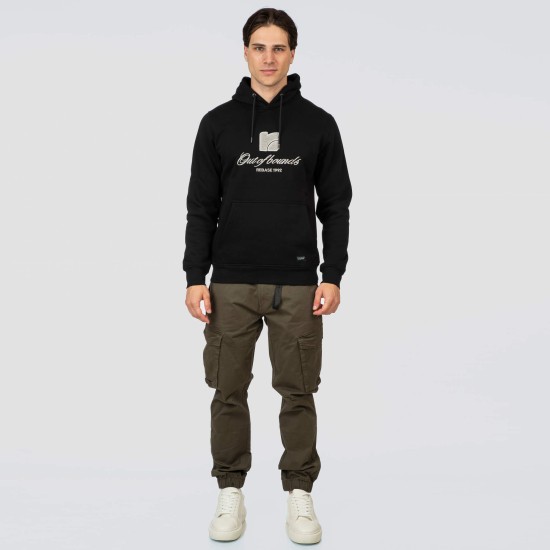 REBASE 252RTOP-1069 BLACK Φούτερ με κουκούλα 