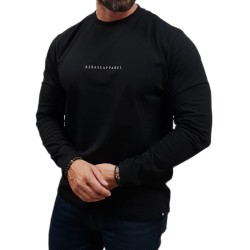 REBASE 252RTS-9062 BLACK Ανδρική μακρυμάνικη μπλούζα