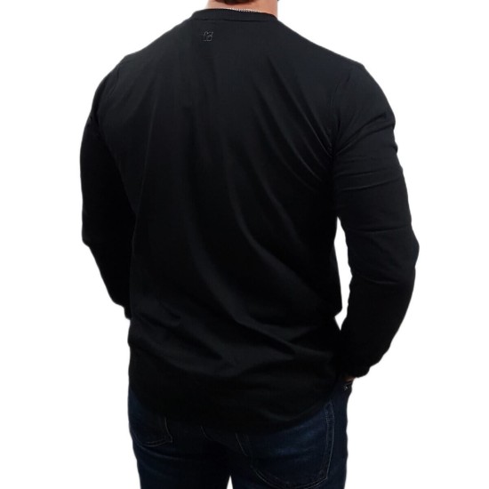 REBASE 252RTS-9062 BLACK Ανδρική μακρυμάνικη μπλούζα