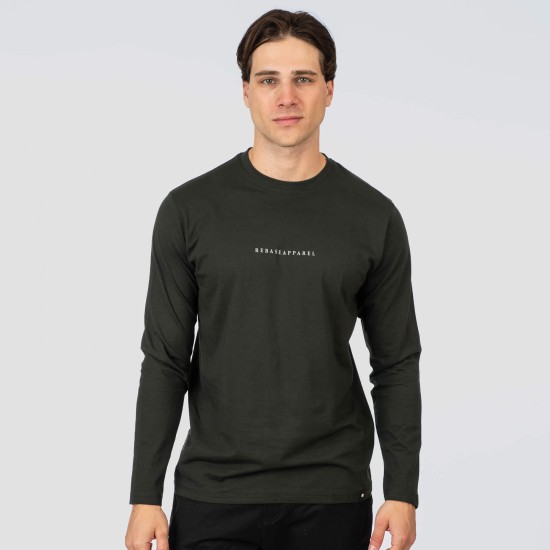 REBASE 252RTS-9062 FOREST GREEN Ανδρική μακρυμάνικη μπλούζα