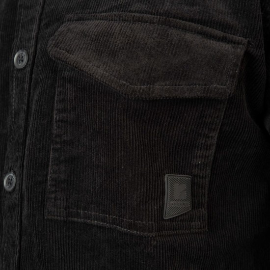 REBASE 252RGS-5097 BLACK OVERSHIRT Κοτλέ Πουκάμισο 