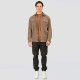 REBASE 252RGS-5097 BEIGE OVERSHIRT Κοτλέ Πουκάμισο 