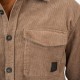 REBASE 252RGS-5097 BEIGE OVERSHIRT Κοτλέ Πουκάμισο 