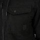 REBASE 252RGS-5104 BLACK OVERSHIRT ΜΕ ΚΟΥΚΟΥΛΑ 