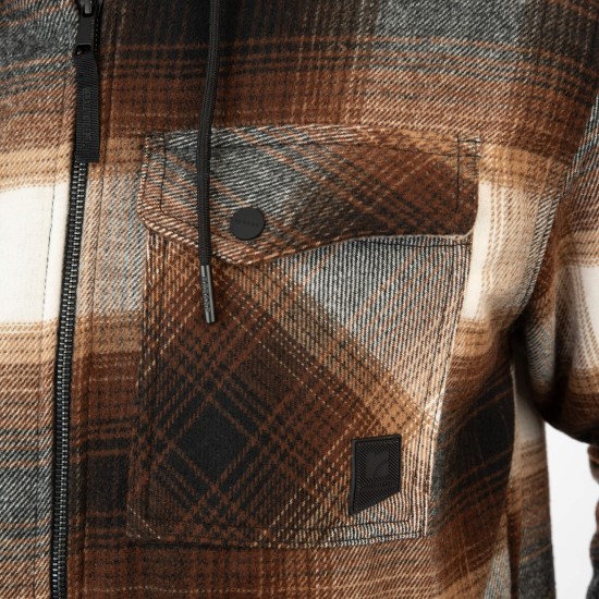 REBASE 252RGS-5104 CAMEL OVERSHIRT ΜΕ ΚΟΥΚΟΥΛΑ 