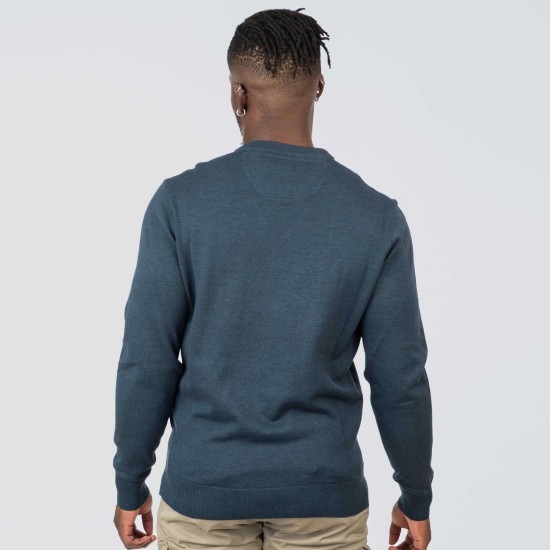 REBASE 252RKNIT-8030 DK TEAL Πουλόβερ 