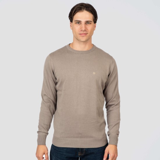 REBASE 252RKNIT-8030 GRIS GREY Πουλόβερ 