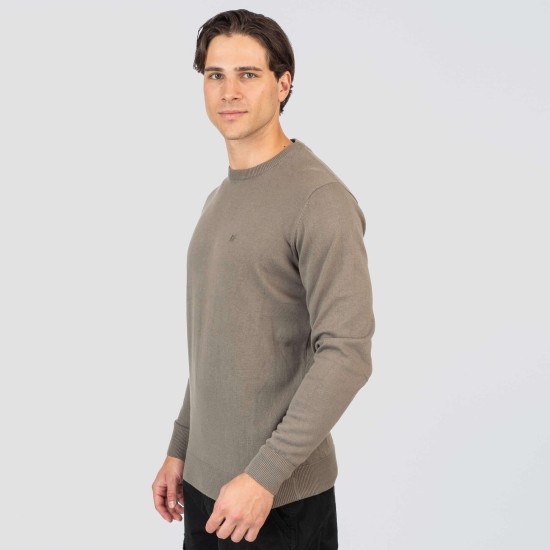 REBASE 252RKNIT-8030 GRIS GREY Πουλόβερ 