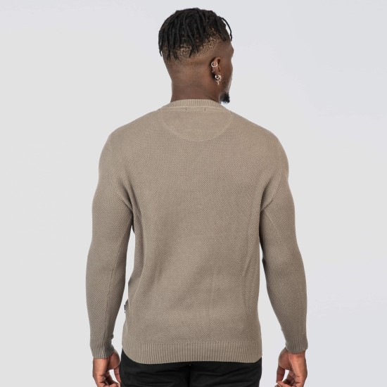 REBASE 252RKNIT-8036 SEAL GREY Πουλόβερ με αραιή πλέξη 