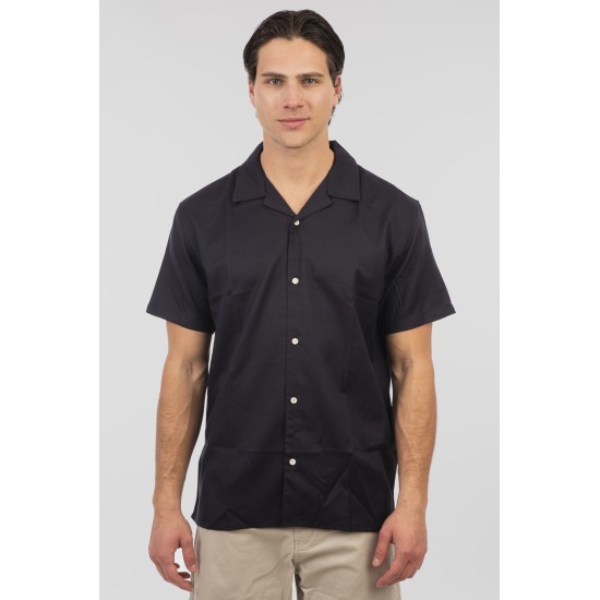 REBASE 251RGS-5080 DK NAVY Shirts with Byron Collar and Short Sleeves 