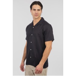 REBASE 251RGS-5080 DK NAVY Shirts with Byron Collar and Short Sleeves 
