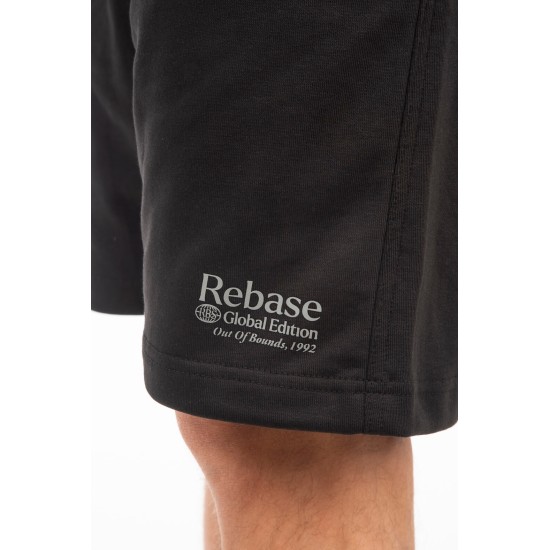 REBASE 251RTS-6011 BLACK Βαμβακερή βερμούδα