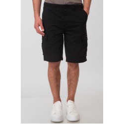 Ανδρική βερμούδα cargo REBASE 251-RMHO-7001 BLACK
