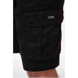 Ανδρική βερμούδα cargo REBASE 251-RMHO-7001 BLACK