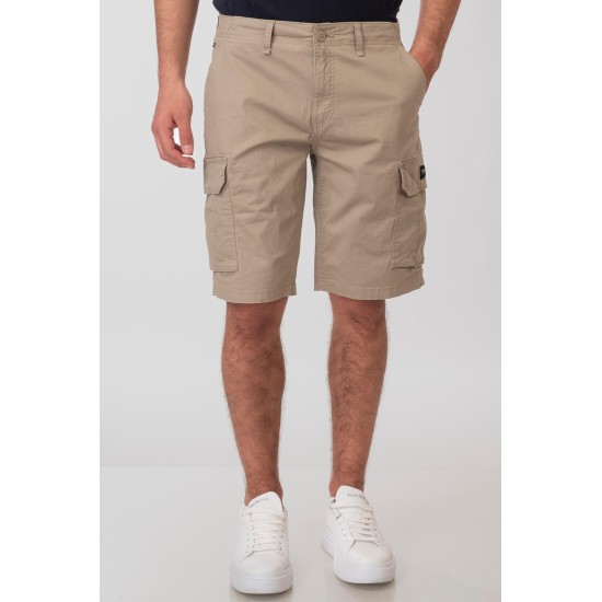Ανδρική βερμούδα cargo REBASE 251-RMHO-7001 FOG