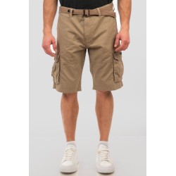 Ανδρική βερμούδα cargo REBASE 251RMSHO-7011 BRASS BEIGE